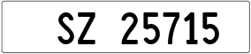 Trailer License Plate